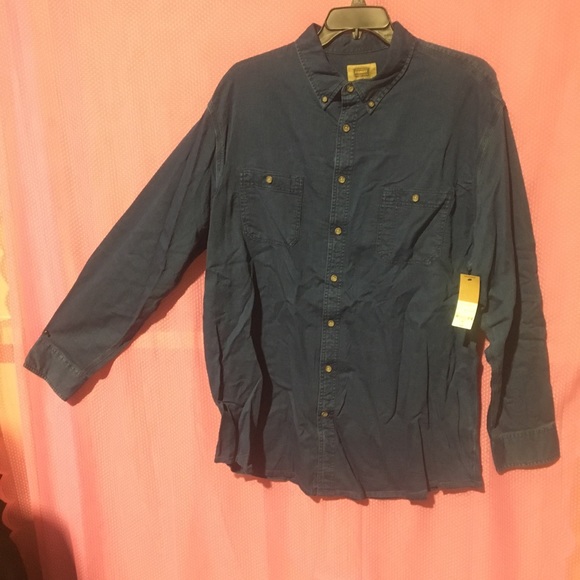 Men’s Big and tall shirt (Denim blue) - Picture 4 of 4